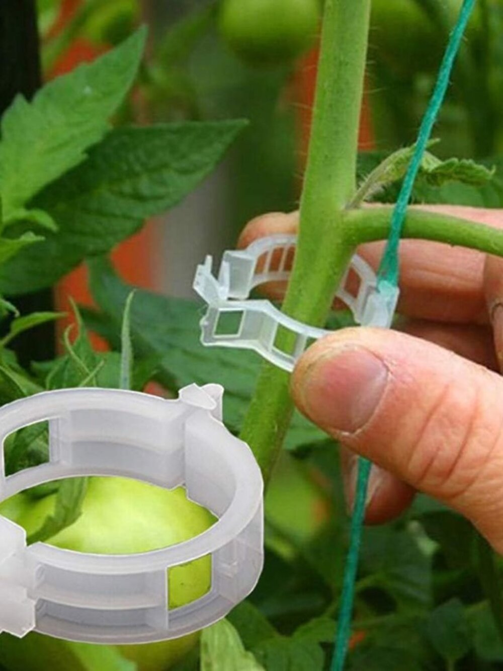 100PCS Plant Support Garden Clips Tomato Clips Supports/Connects Plants/Twine/Vi